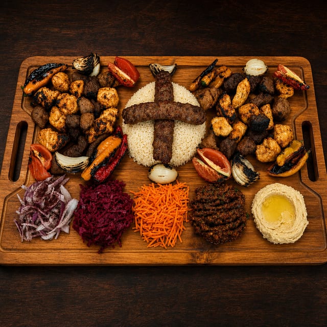 Family Platter Kebabs.