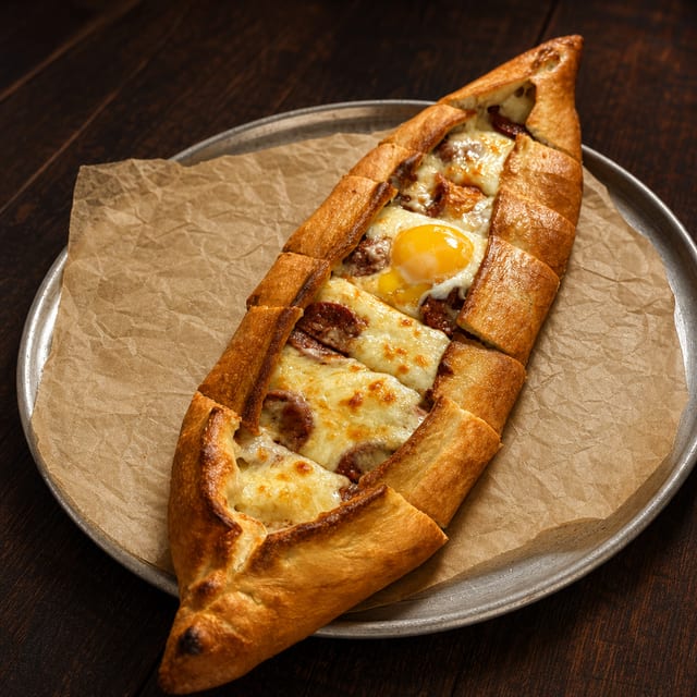 Pide with Sucuk.